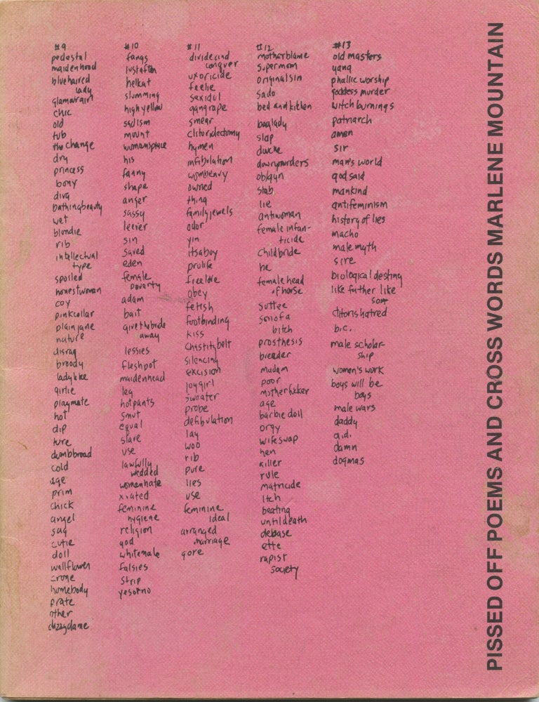 Item #181 Pissed Off Poems and Cross Words. Marlene Mountain.