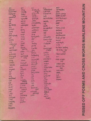 Item #181 Pissed Off Poems and Cross Words. Marlene Mountain