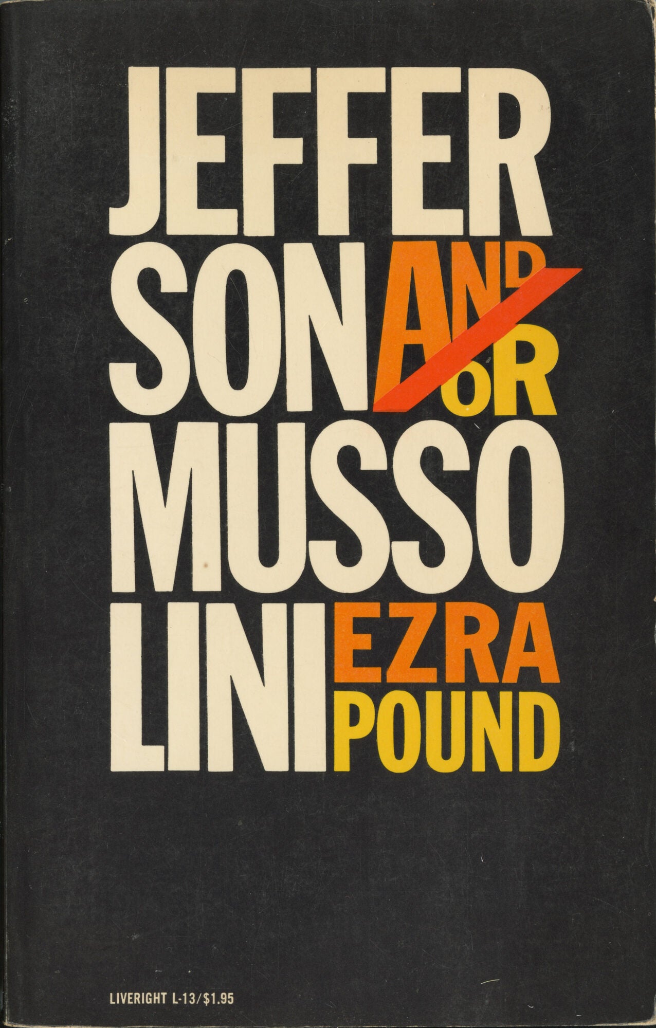 Cover of Jefferson and or Mussolini